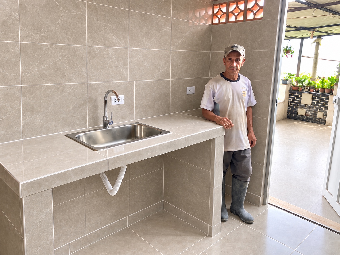 Cocina de vivienda terminada