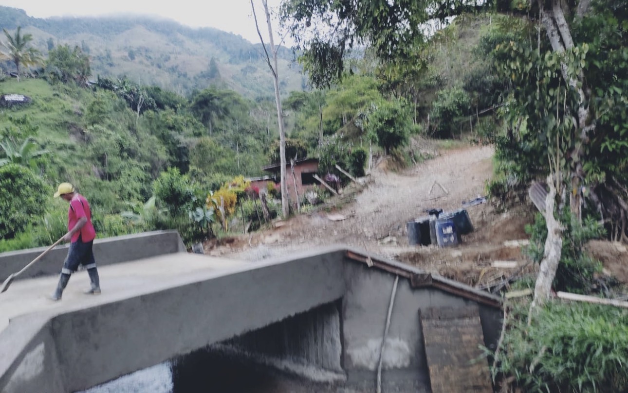 Obra de drenaje en concreto